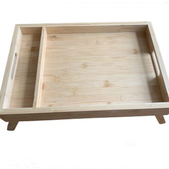 Multifunctional Bamboo Laptop Bed Serving Tray with Folding Legs