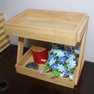 2 tier bamboo organizer