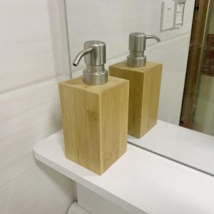 bamboo bathroom dispenser