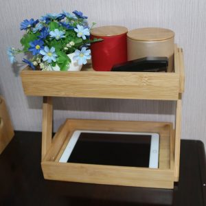bamboo storage shelf